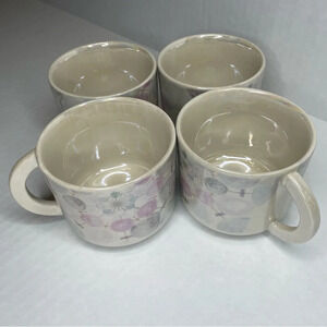 Anthropologie Iridescent Mugs set of 4‎